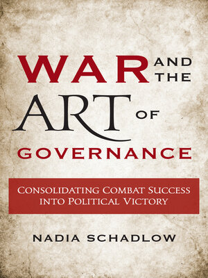 cover image of War and the Art of Governance